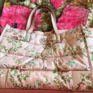 Tory Burch Pink Floral Tote